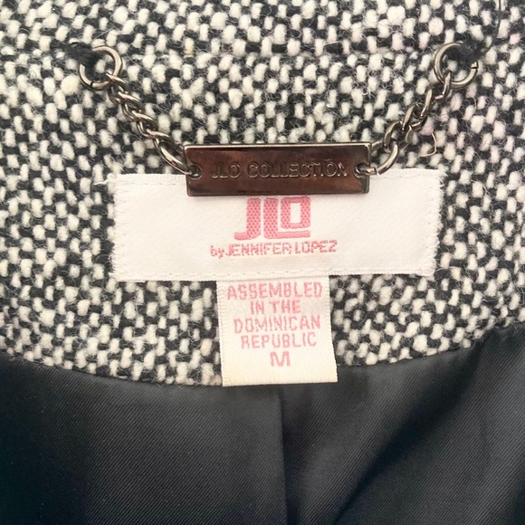 JLo - Black & White speckled Wool Pea coat 🧥 - Picture 2 of 5